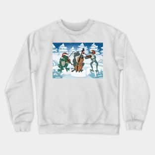 Frog Chorus String Trio at Christmas Crewneck Sweatshirt